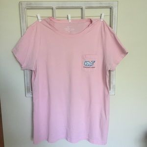 Soft-Pink Vineyard Vines Pocket Tee